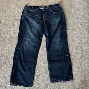 BKE Dark Blue Straight Leg Jeans